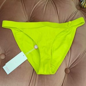 Red Carter neon green/yellow bikini bottoms